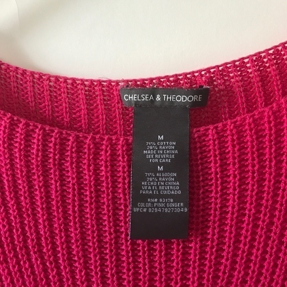 Chelsea & Theodore pink knit & crochet detail M - Picture 8 of 8